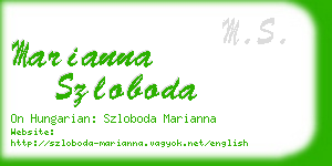 marianna szloboda business card